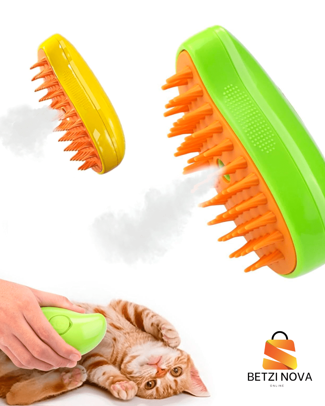 Cepillo de Vapor Premium 3 en 1 para Mascotas
