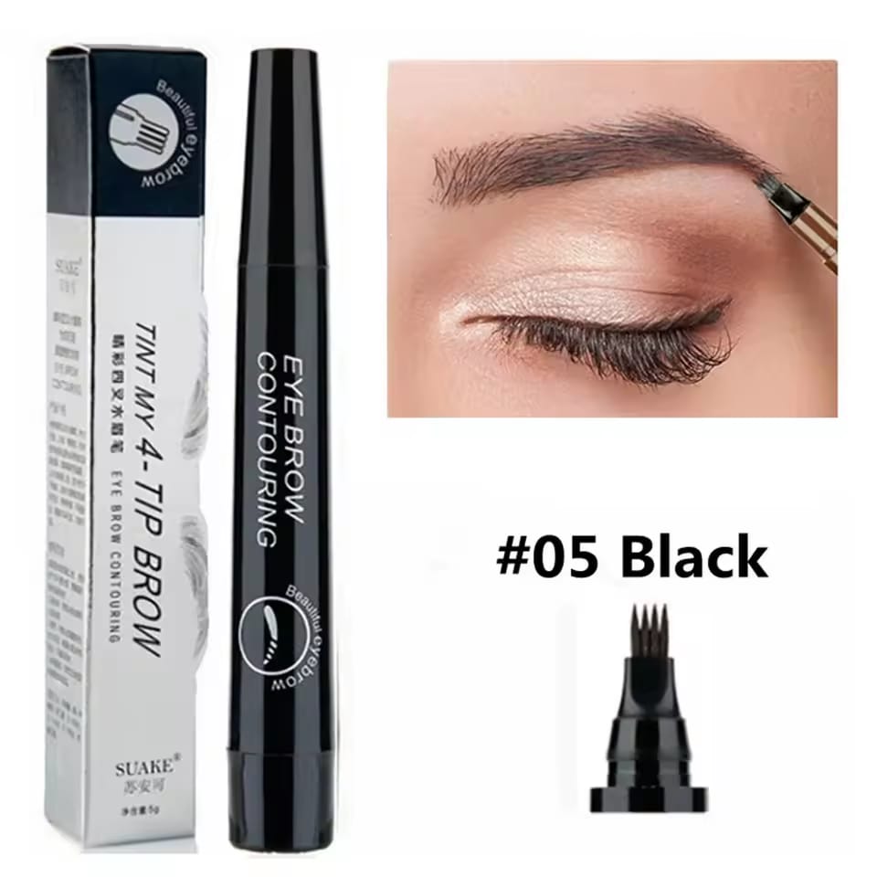Delineador De Cejas 4 Puntas Tinta Sem
