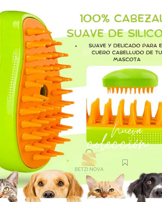 Cepillo de Vapor Premium 3 en 1 para Mascotas